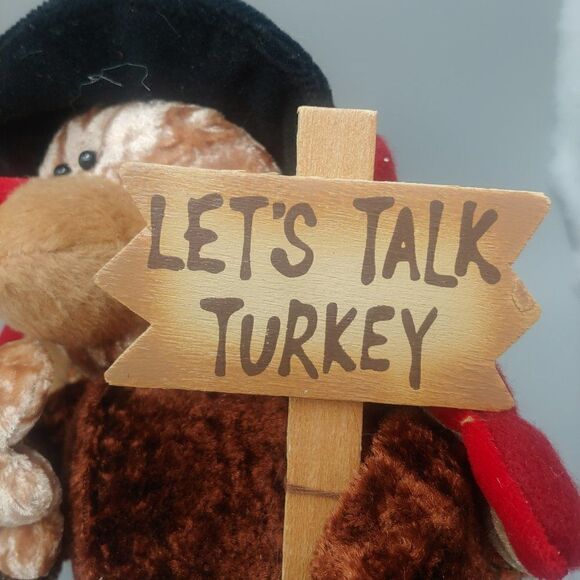 Dan Dee Shelf Sitting Turkey Plush Thanksgiving Fall Harvest Decoration - Picture 7 of 7
